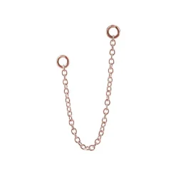 Łańcuszek - różowe złoto - D-019