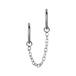 Łańcuszek srebrny zakończony dużym oczkiem - D-076