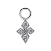 Charms - CoCr NF - ażurowy z białymi cyrkoniami - srebrny - D-086