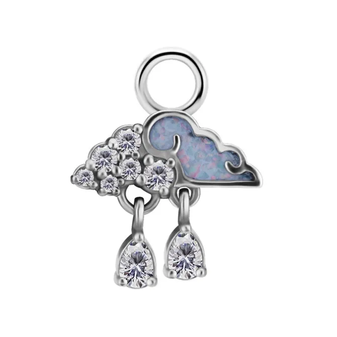 Charms - CoCr NF - chmurka deszczowa - srebrny - D-089