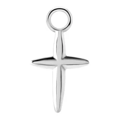 Charms - CoCr NF - krzyż srebrny - D-048