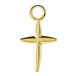 Charms - CoCr NF - krzyż złoty - D-048