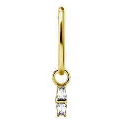 Charms - CoCr NF - ozdobny złoty - PREMIUM ZIRCONIA - D-047
