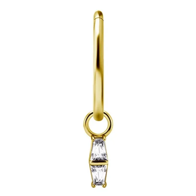 Charms - CoCr NF - ozdobny złoty - PREMIUM ZIRCONIA - D-047