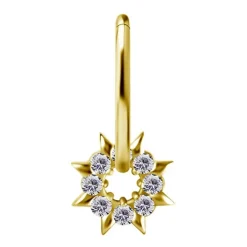 Charms - CoCr NF - ozdobny złoty - PREMIUM ZIRCONIA - D-046