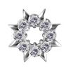 Charms - CoCr NF - ozdobny srebrny - PREMIUM ZIRCONIA - D-046
