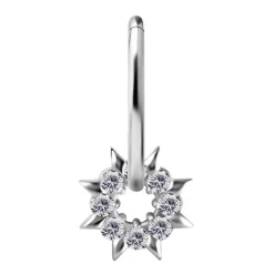 Charms - CoCr NF - ozdobny srebrny - PREMIUM ZIRCONIA - D-046
