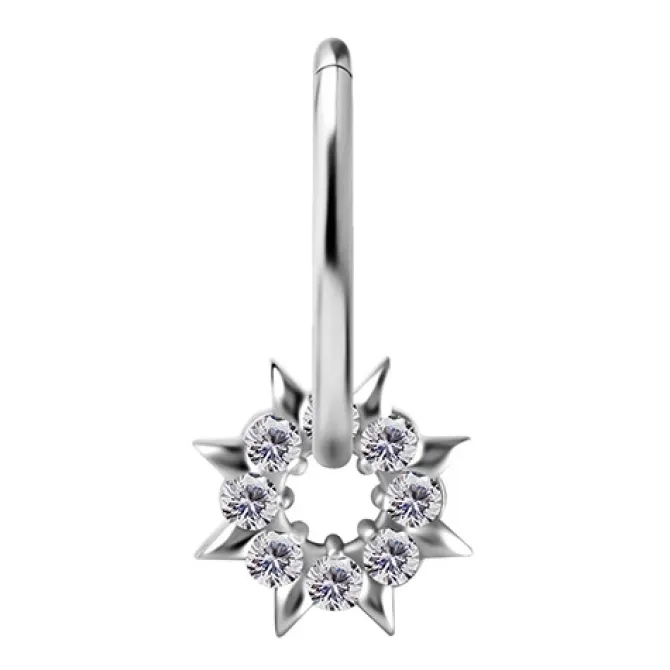 Charms - CoCr NF - ozdobny srebrny - PREMIUM ZIRCONIA - D-046