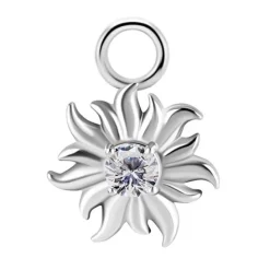 Charms - CoCr NF - słońce - biała PREMIUM ZIRCONIA - srebrny - D-054
