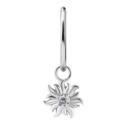 Charms - CoCr NF - słońce - biała PREMIUM ZIRCONIA - srebrny - D-054