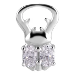 Charms - CoCr NF - srebrny żuczek - PREMIUM ZIRCONIA - D-044