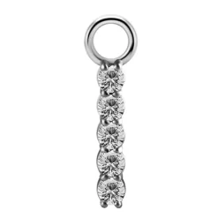Charms - CoCr NF - srebrny M - PREMIUM ZIRCONIA - D-038