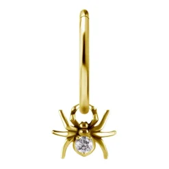 Charms - CoCr NF - złoty pająk - PREMIUM ZIRCONIA - D-041