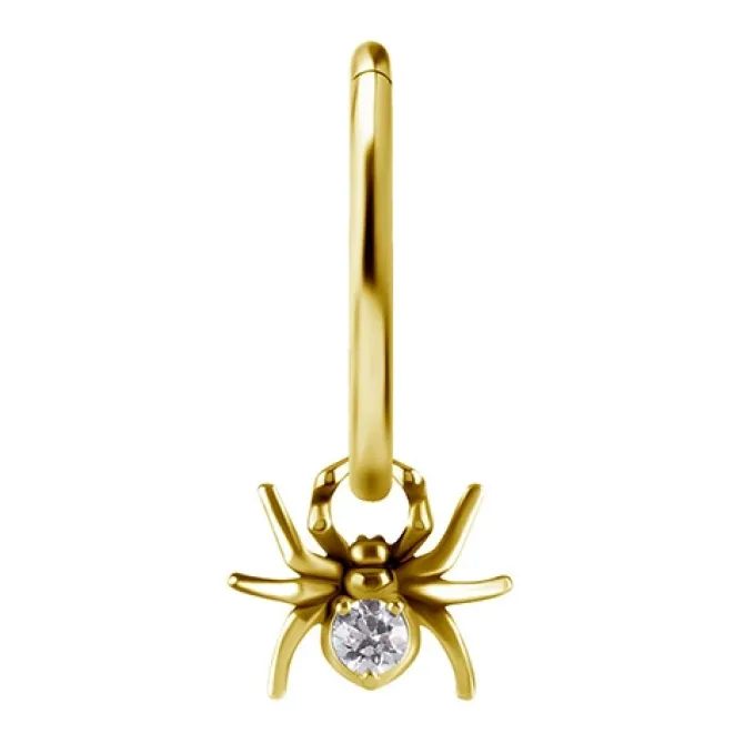 Charms - CoCr NF - złoty pająk - PREMIUM ZIRCONIA - D-041