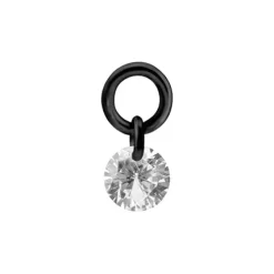 Charms - cyrkonia - czarny - D-010