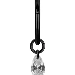 Charms - cyrkonia - czarny - D-009