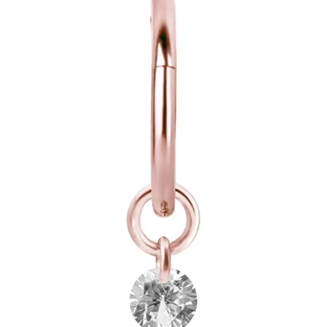 Charms - cyrkonia - różowe złoto - D-010