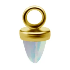 Charms - oko z białym opalem - złoty - D-057