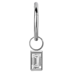 Charms - PREMIUM CRYSTAL - srebrny - D-007