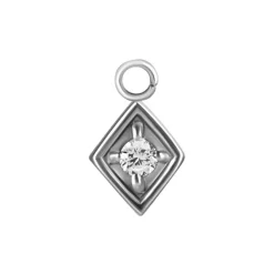 Charms - romb - srebrny - D-005