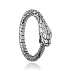 Ciężarek do ucha - wąż - srebrny - PT-165