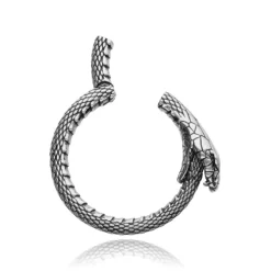 Ciężarek do ucha - wąż - srebrny - PT-165