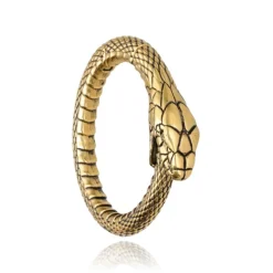 Ciężarek do ucha - wąż - złoty - PT-165