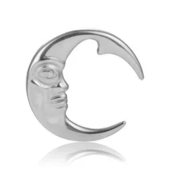 Ciężarek, hanger do ucha - srebrny księżyc - PT-152
