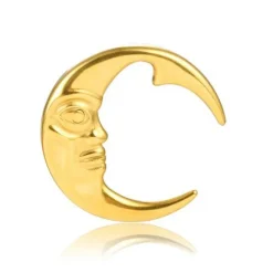 Ciężarek, hanger do ucha - złoty księżyc - PT-152