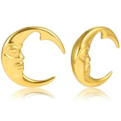 Ciężarek, hanger do ucha - złoty księżyc - PT-152