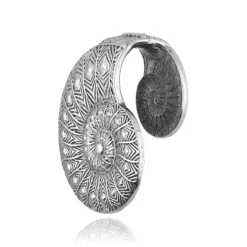 Ciężarek, hanger do ucha muszla ślimaka - srebrny - PT-173