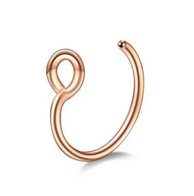 Fake do nosa - kółko Różowe złoto - FNS-048