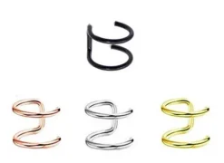 Fake kolczyk - nausznica Złoty - FK-010