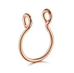 Fake septum - klasyczny Różowe złoto - FNS-047