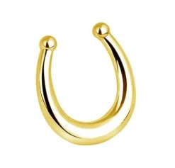 Fake septum - klasyczny złoty - FNS-001