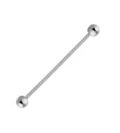 Industrial ozdobny - zakręcony srebrny - IND-011