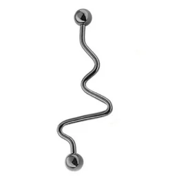 Industrial ozdobny fala czarny - IND-005