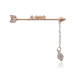 Industrial strzałka z dłonią - różowe złoto - IND-004