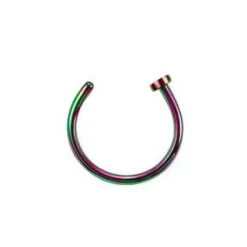 Kółko kolczyk do nosa kolorowy - NS-004