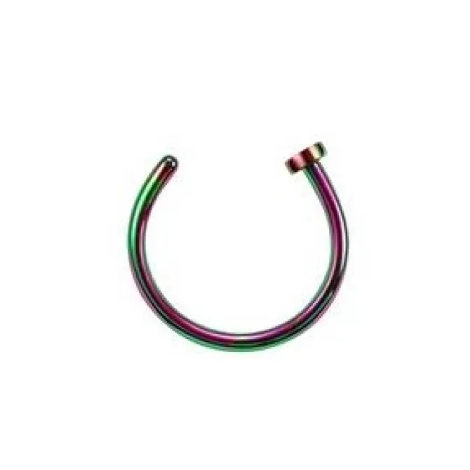 Kółko kolczyk do nosa kolorowy - NS-004