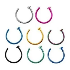 Kółko kolczyk do nosa srebrny - NS-004