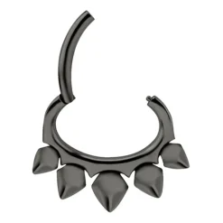 Kolczyk clicker - czarny - K-055