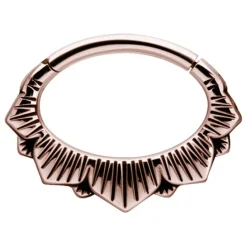 Kolczyk clicker - różowe złoto - K-056