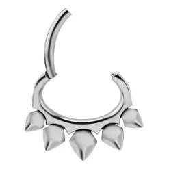 Kolczyk clicker - srebrny - K-055