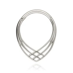 Kolczyk clicker - srebrny - K-079