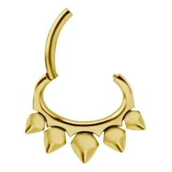 Kolczyk clicker - złoty - K-055