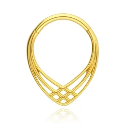 Kolczyk clicker - złoty - K-079