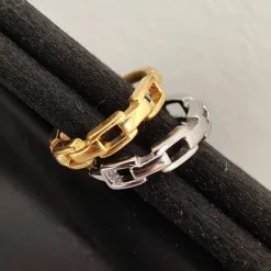 Kolczyk clicker łańcuch - srebrny - K-060