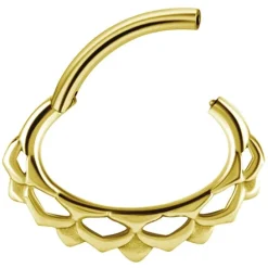 Kolczyk clicker mandala - złota - K-053