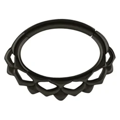 Kolczyk clicker mandala - czarny - K-053